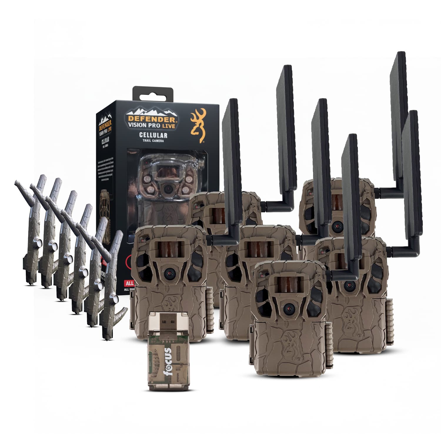 Browning - Trail Camera Defender Wireless Vision Pro HD Livestream Bundle