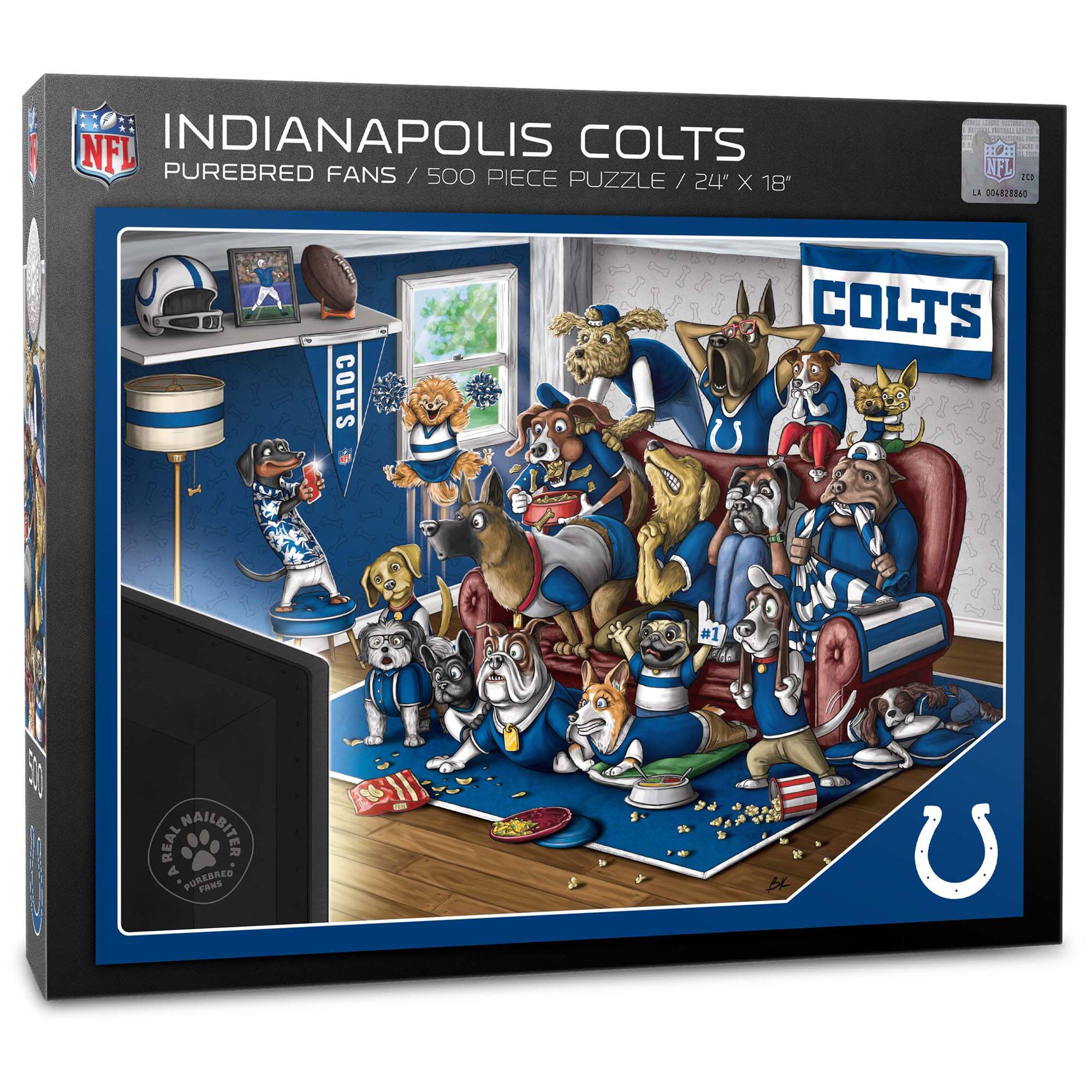 INDIANAPOLIS COLTS  
PUREBRED FANS / 500 PIECE PUZZLE / 24" X 18"  

COLTS  

REAL MAIL-ORDER  
PUREBRED FANS