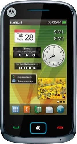 Front Standard. Motorola - EX128 Mobile Phone (Unlocked) - Black.