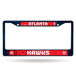 Rico Industries - Atlanta Hawks NBA Blue Painted Chrome Metal License Plate Frame - Multi