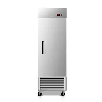 Front. WHALL - Whall 27" 23 Cu.ft Commercial Refrigerator, Stainless Steel, 33-40°F, Auto Defrost, Safety Lock, Etl Listed - stainless steel.