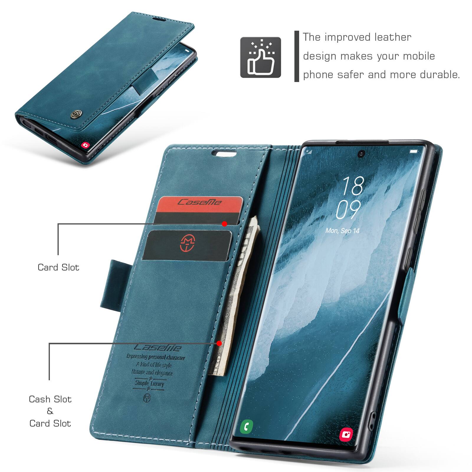 Dteck Leather Wallet Case for Samsung Galaxy S26 FE Card Slots Flip ...