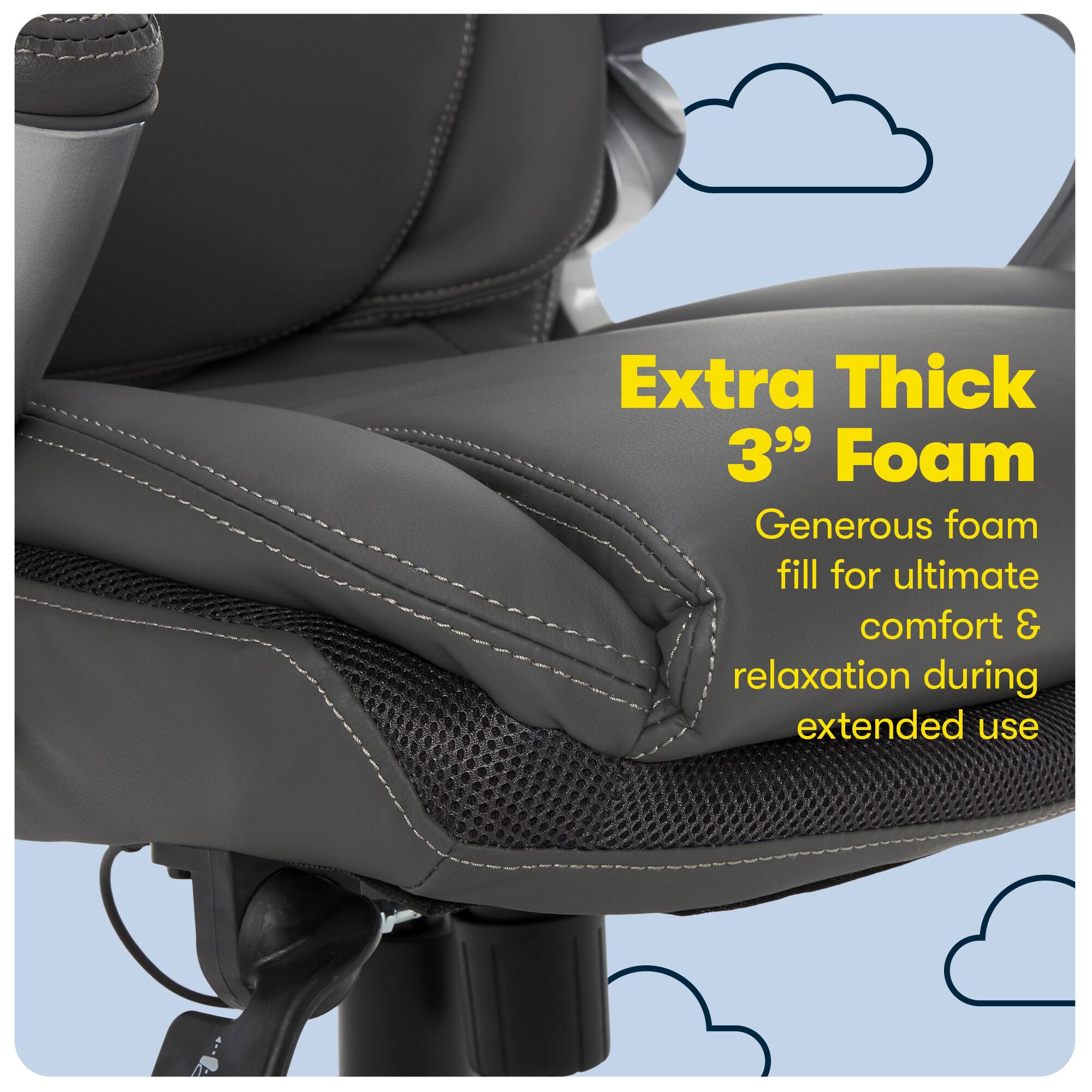 Alt View 15. Serta - Bryce Bonded Leather Executive Office Chair - Gray.