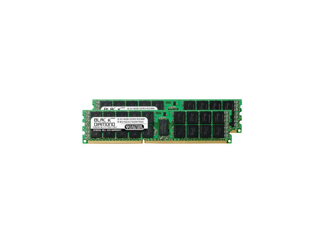 BLACK DIAMOND  
2X16GB DDR3 RDIMM  
BD16GX21333MTR23  
DIAMOND  
COMPATIBILITY CERTIFIED  
REMOVAL WILL VOID WARRANTY  
CAUTION