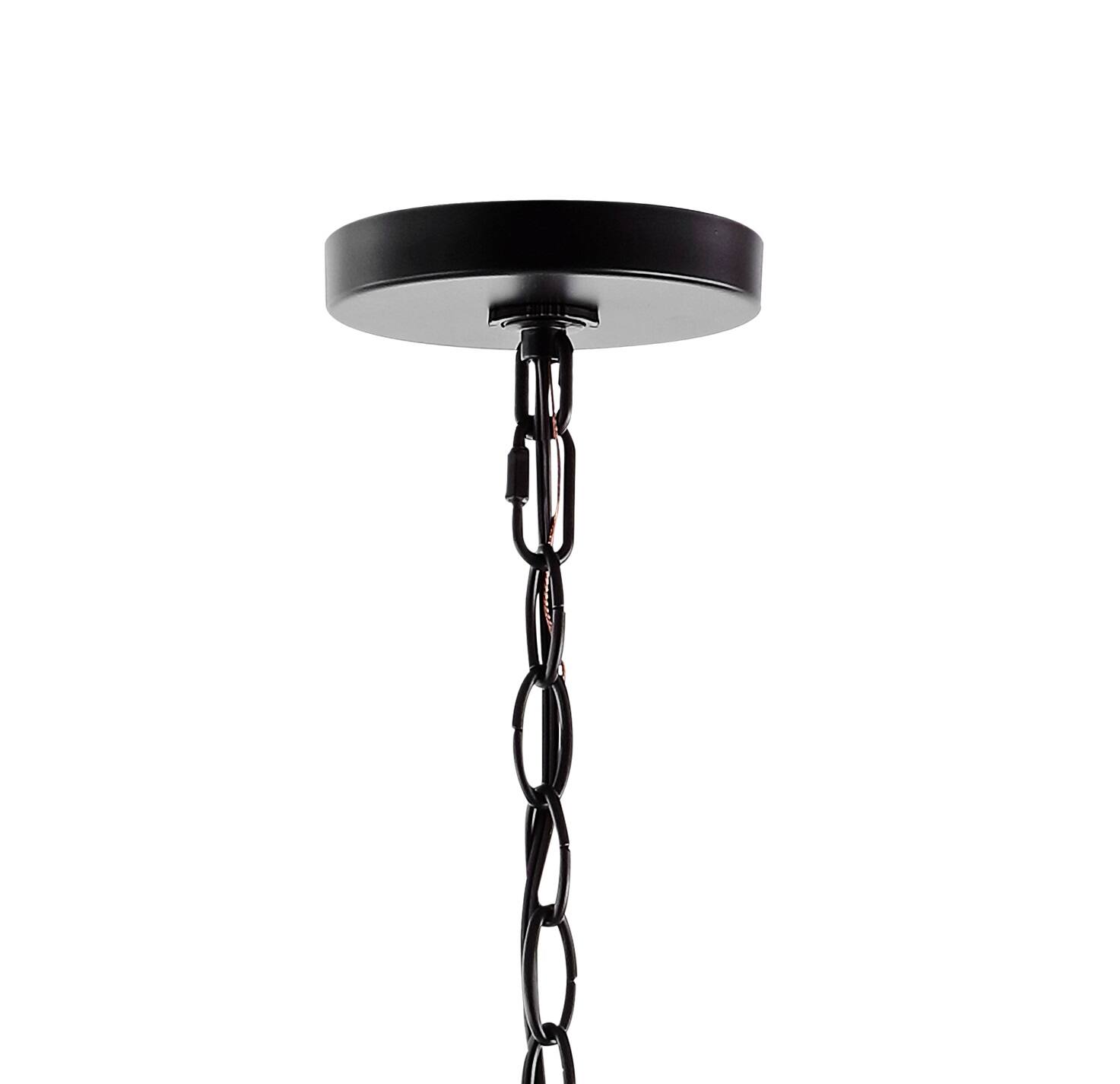 Alt View 5. Jonathan Y - Wicklow 34.75" 6-Light Bohemian Farmhouse Iron LED Chandelier, Oil Rubbed Bronze - Oil Rubbed Bronze.