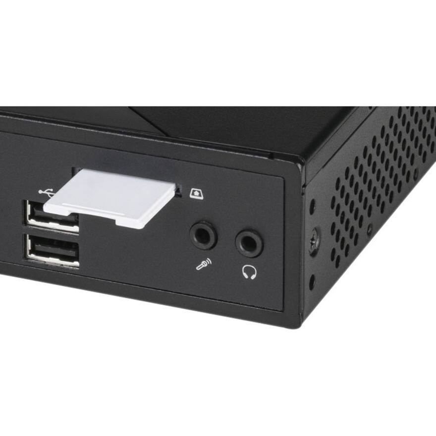 Alt View 2. Shuttle - Shuttle XPC slim DS20U Barebone System - Slim PC - Socket BGA-1528 - 1 x Processor Support - Celeron 5205U 1.90 GHz - Black.