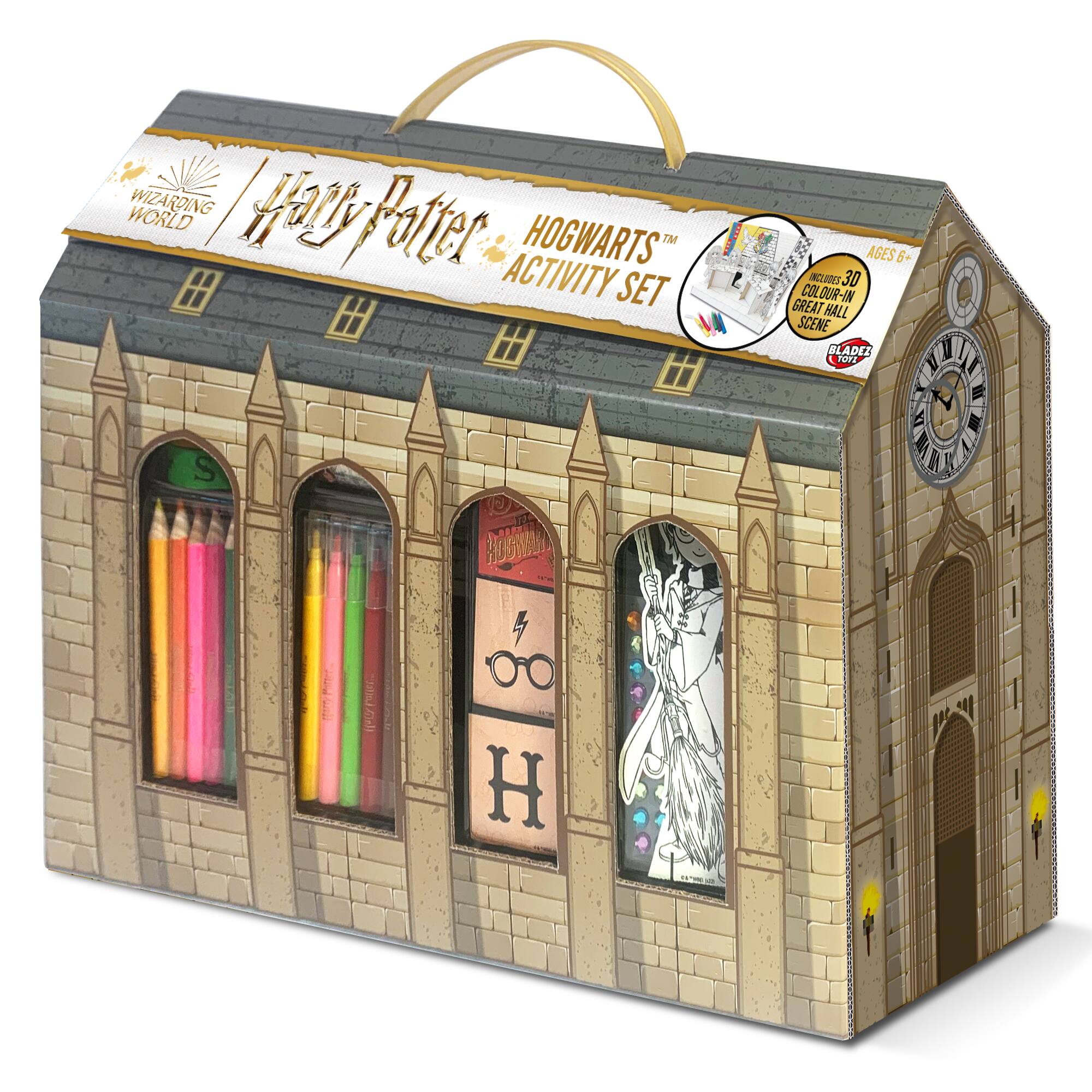 WORLD WIZARDING HARRY POTTER ACTIVITY HOGWARTS SET AGES 6+ INCLUDES 3D COL DUR-IN GREAT HALL SCENE BLADEZ B TOY