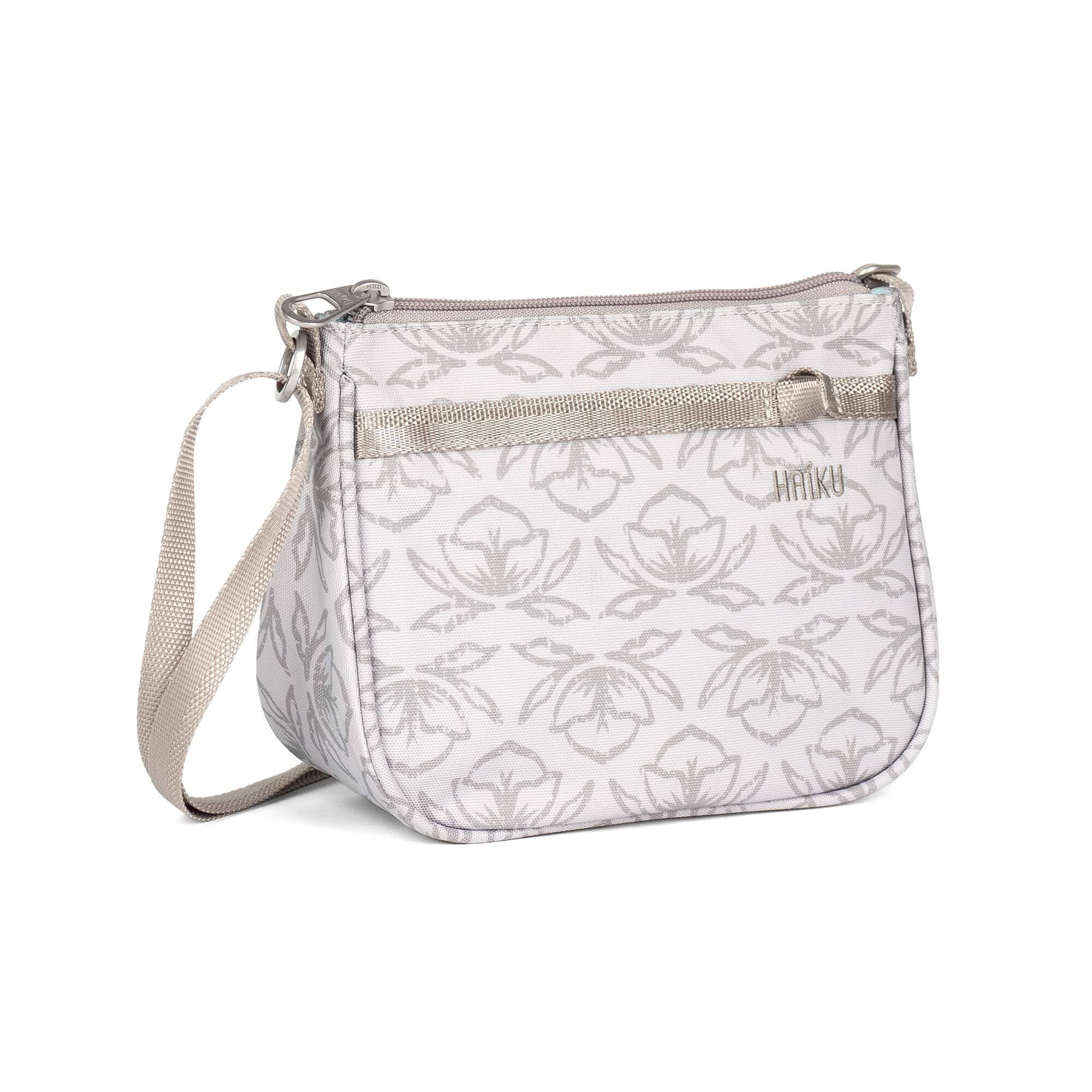 Angle. Haiku - Haiku Lark Crossbody Bag - Geo Tulip Print.