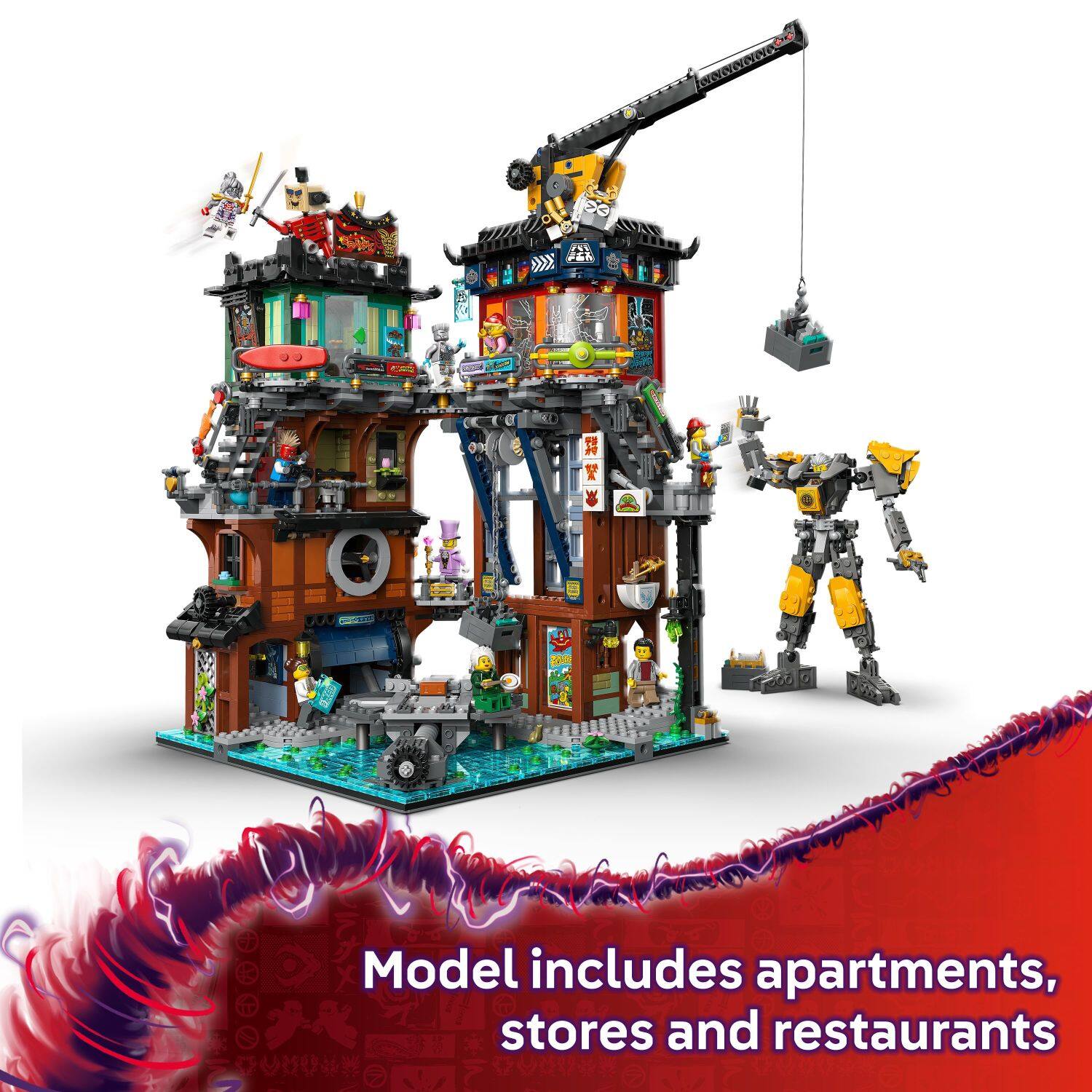 Model includes apartments, stores and restaurants