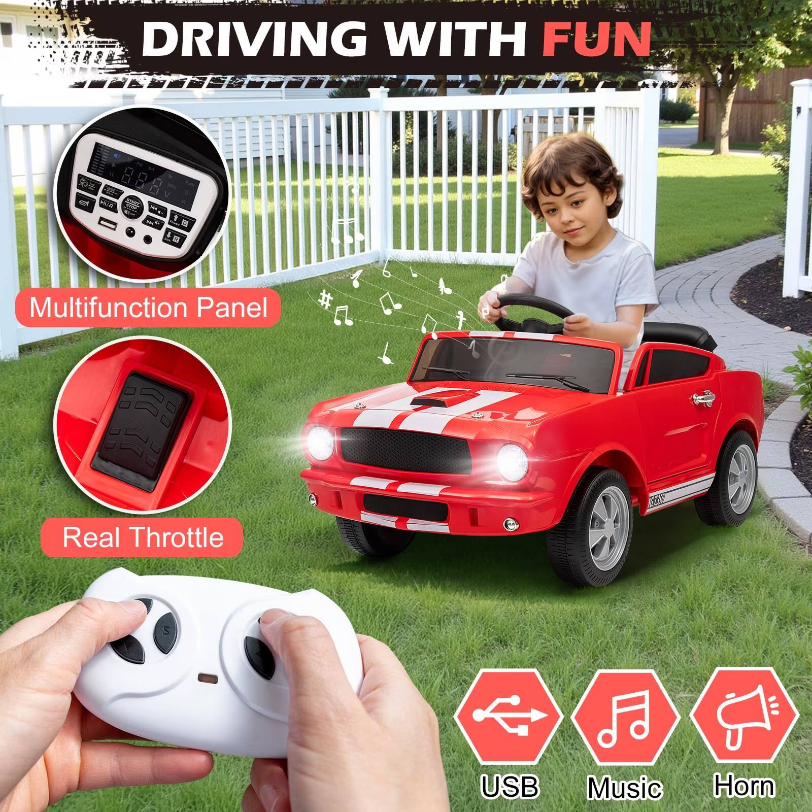 DRIVING WITH FUN

Multifunction Panel
Real Throttle
USB
Music
Horn