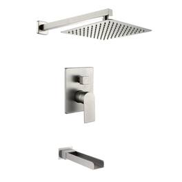 Boyel Living - Brushed Shower Set 10 Inch SUS304 Top Spray Waterfall Spout Dual Water Outlet - Brushed Nickel