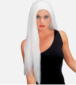Seasonal Visions International - 24" Straight White Adult Costume Wig