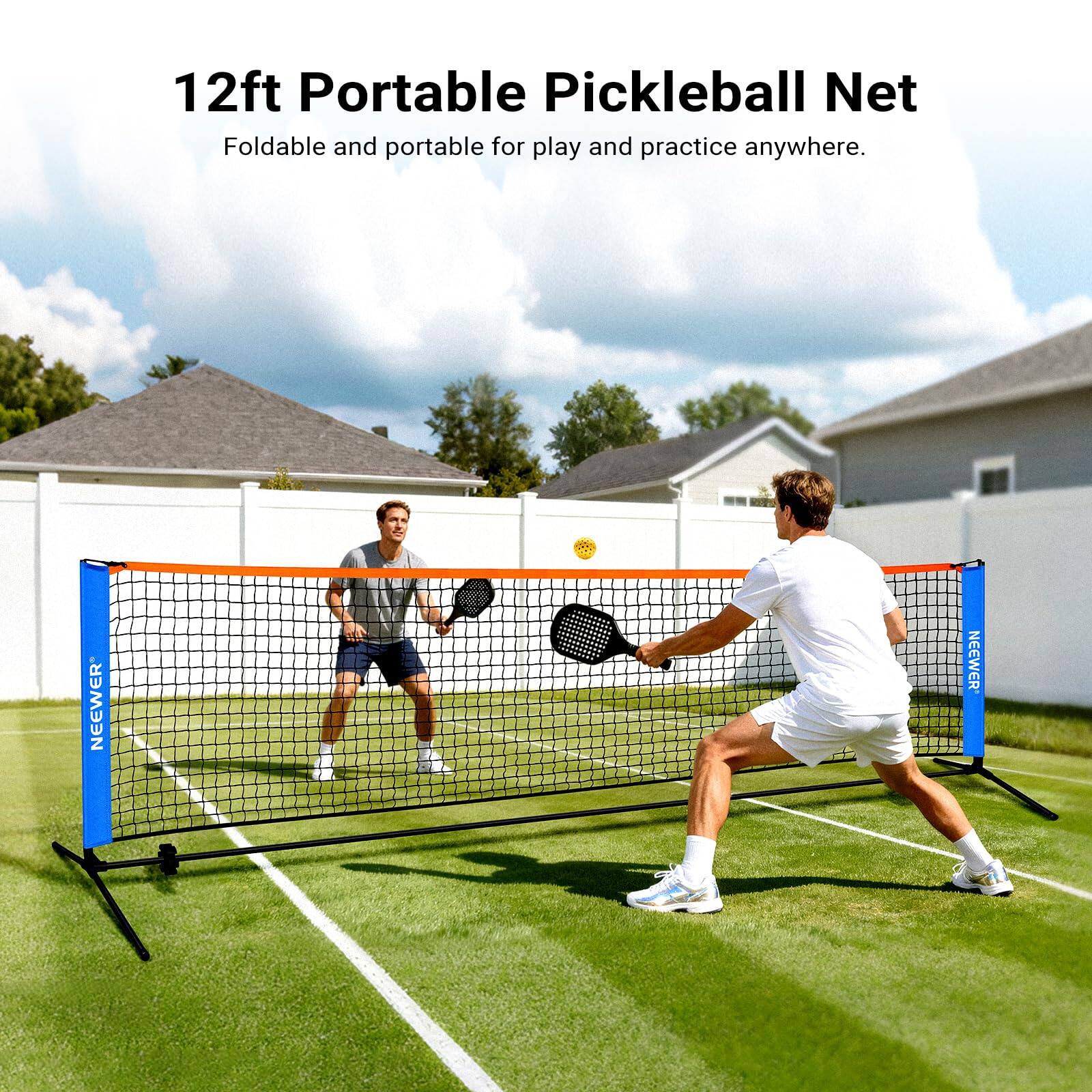 12ft Portable Pickleball Net  
Foldable and portable for play and practice anywhere.  
NEEWER
