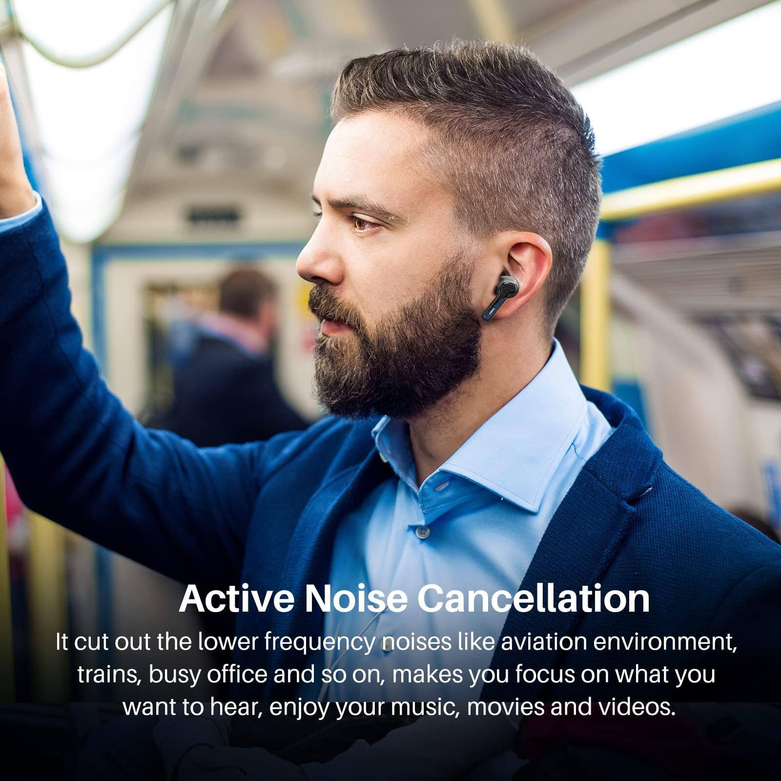 Active Noise Cancellation

It cuts out the lower frequency noises like aviation environment, trains, busy office and so on, makes you focus on what you want to hear, enjoy your music, movies and videos.