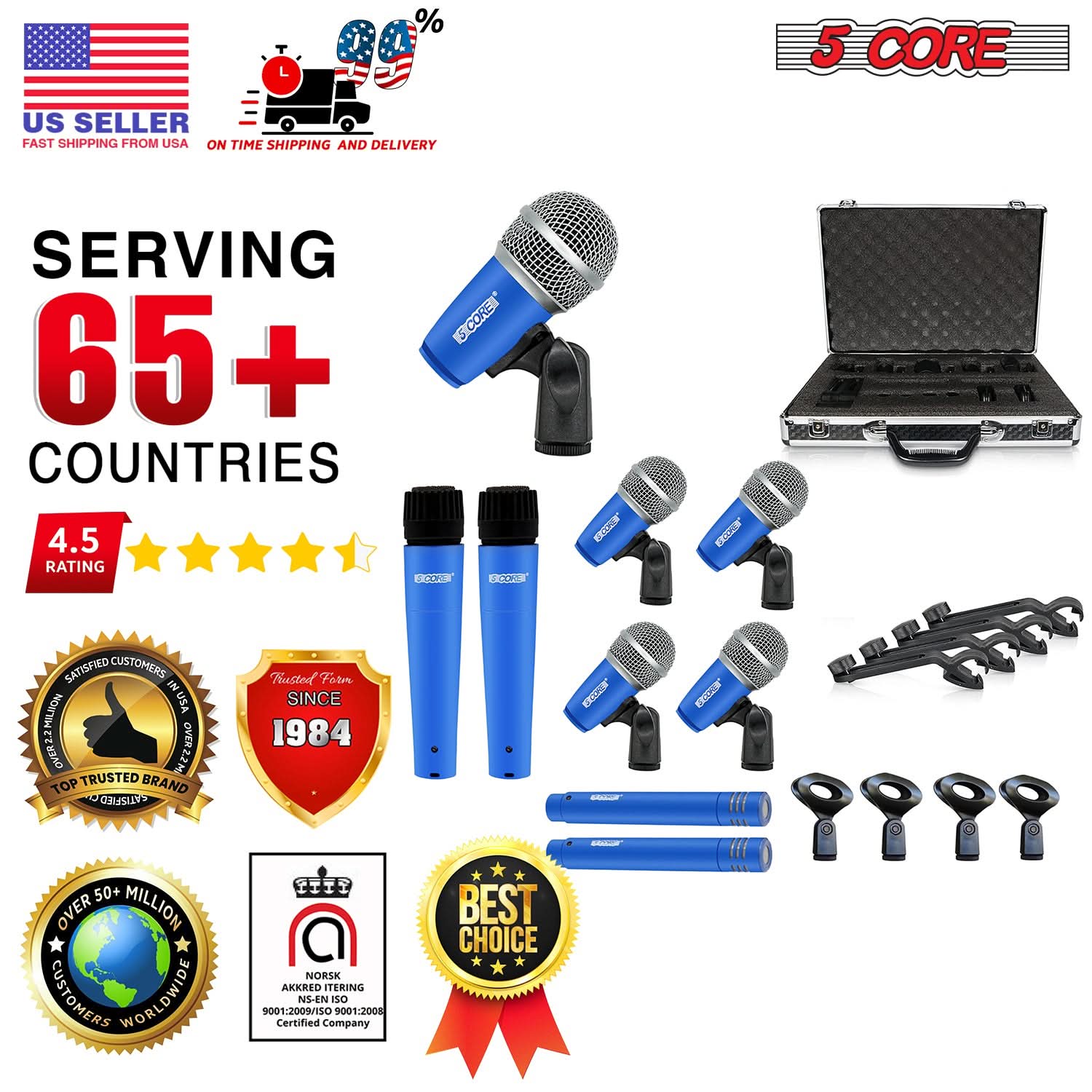 **US SELLER**  
FAST SHIPPING FROM USA  
ON TIME SHIPPING AND DELIVERY  

**SERVING**  
65+ COUNTRIES  

**4.5 RATING**  

**5 CORE**  

**SATISFIED CUSTOMERS**  
TOP TRUSTED BRAND  

**TRUSTED FORM**  
SINCE 1984  

**OVER 50+ MILLION**  
CUSTOMERS WORLDWIDE  

**BEST CHOICE**  

**AKKREDITIERUNG**  
NS-EN ISO 9001-2009/1509001:2008  
Certified Company