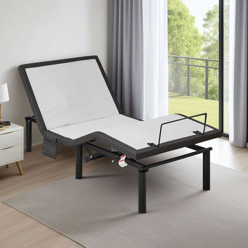 Alt View 6. Kadyn - Ergonomic Twin XL Size Adjustable Bed, Zero Gravity Base for Stress Management w/Head and Foot Incline - Gray.