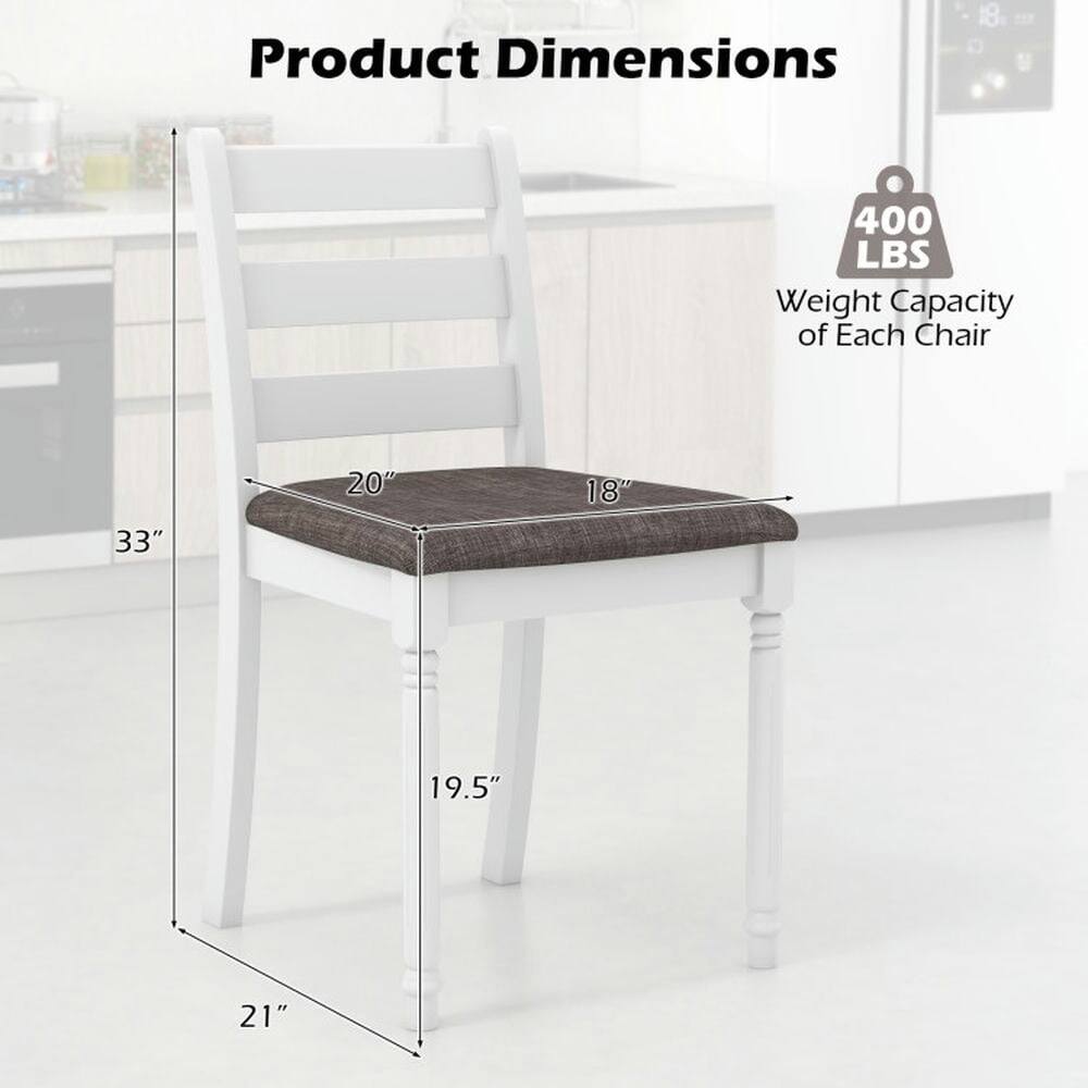 Product Dimensions  
400 LBS Weight Capacity of Each Chair  
33" x 20" x 18" x 19.5" x 21"