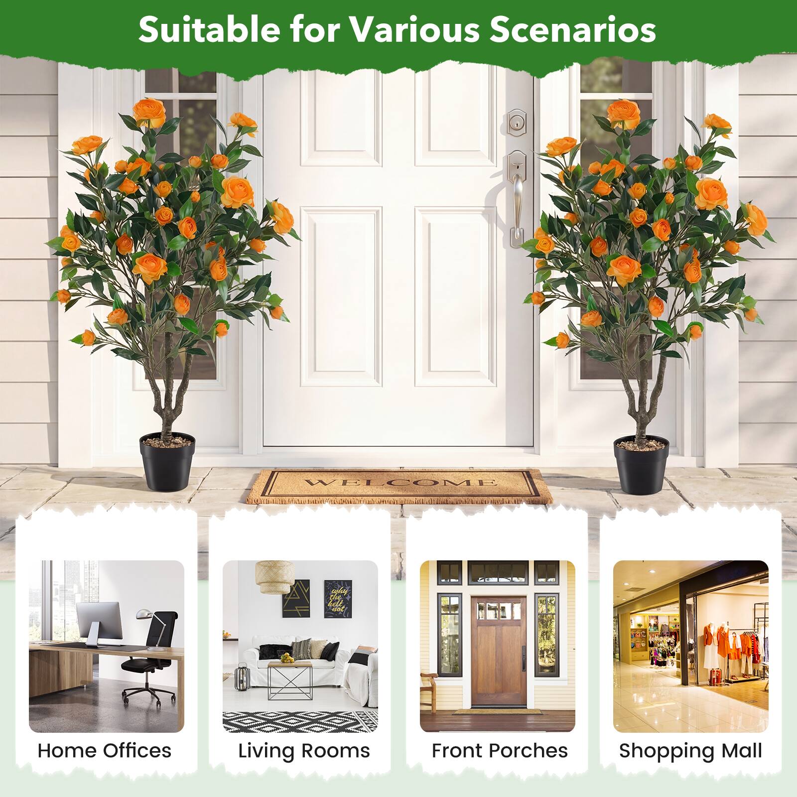 Suitable for Various Scenarios

- Home Offices
- Living Rooms
- Front Porches
- Shopping Mall