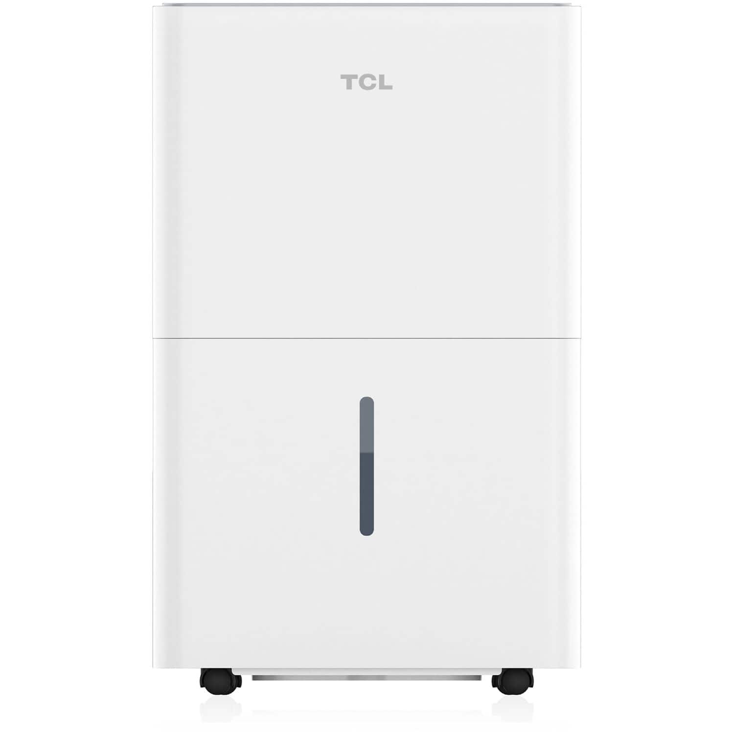 TCL - 4,500 Sq. Ft. 50-Pint Smart Dehumidifier with Pump, 15 Pint Bucket Capacity, Energy Star Most Efficient 2024 - White - Front_Zoom