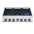 Forno Appliances - 36 in. Wide 6 Burner Valente Built-In Gas Cooktop - White - White