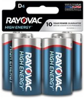 Rayovac High Energy D Batteries (4 Pack), Alkaline D Cell Batteries - Front_Zoom