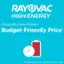 RAYOVA VAC TM HIGH ENERGY Duracell-Level Power, Budget-Friendly Price* *vs Duracell Coppertop in most devices based on ANSI runtime