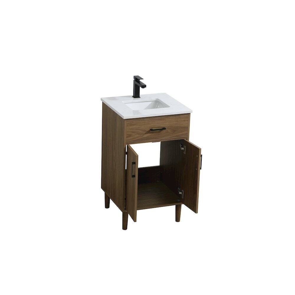 Alt View 1. Elegant Kitchen and Bath - Chandler 20 Inch Single Bathroom Vanity In Walnut Brown - Walnut Brown.