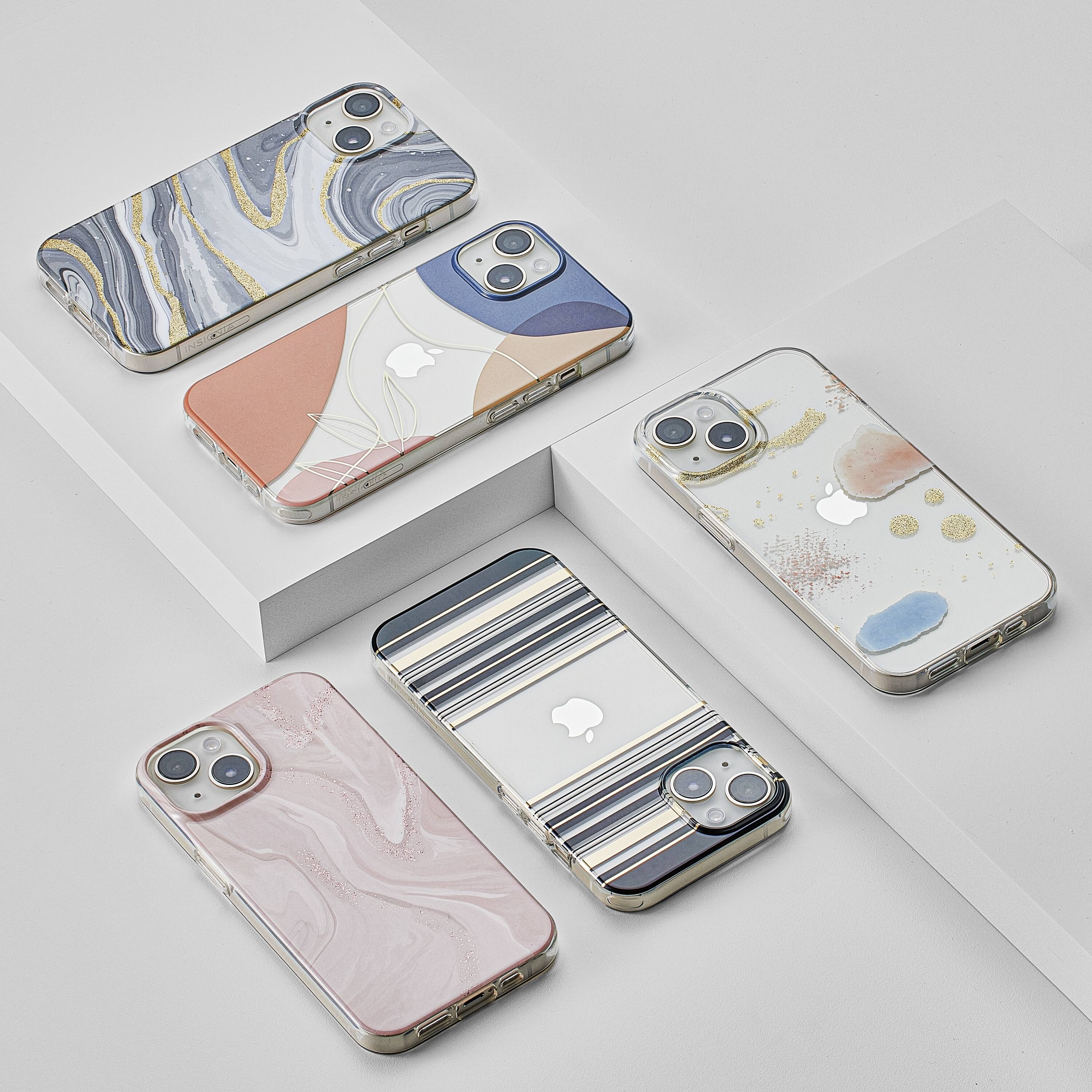 Alt View 16. Insignia™ - Hard-Shell Case for iPhone 14 and iPhone 13 - Black and Gold Stripe.