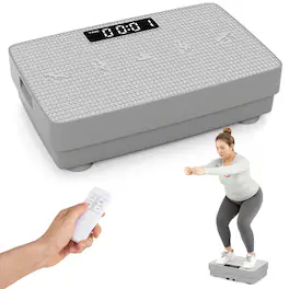 Ecooso - Vibration Plate Exercise Machine with Gravity Sensor, Full Body Workout Platform for Home Use - Gray