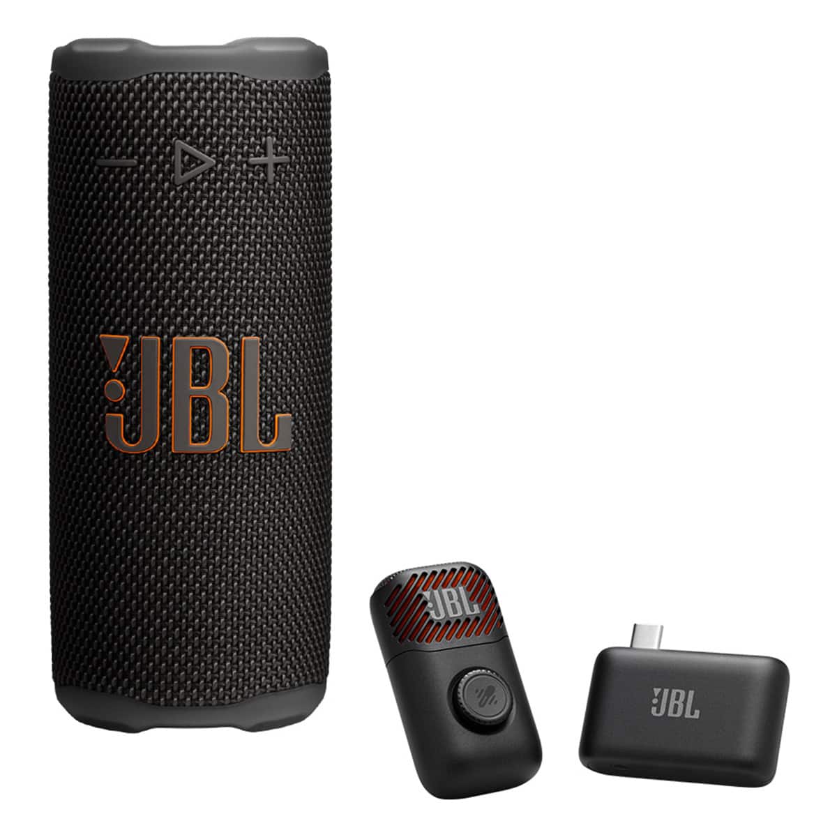 JBL - Grip Compact Portable Speaker Bundle with EasySing Mic Mini - Black