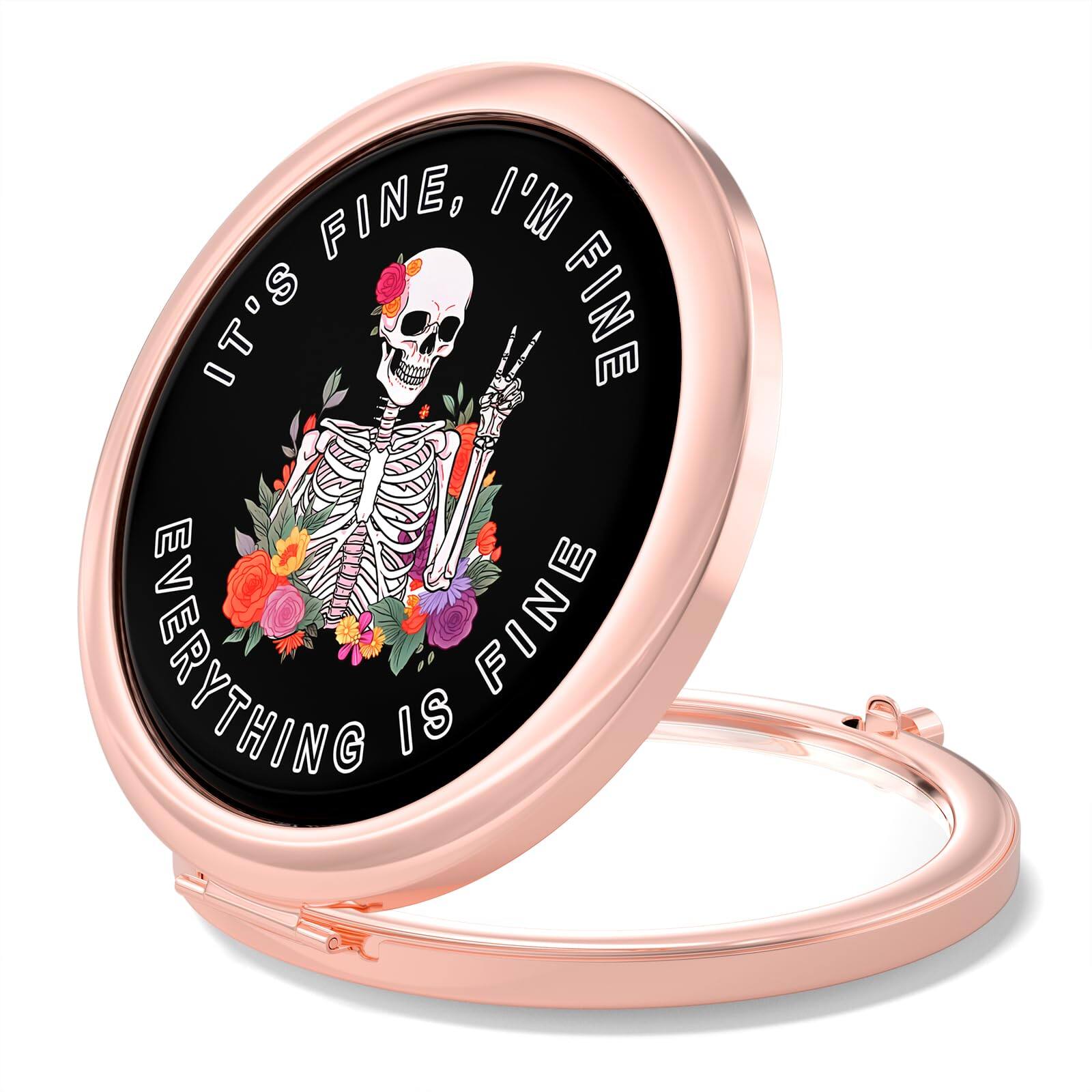 Flower Skull-2.75"L x 2.75"W(Rose Gold)