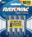 Front. Rayovac - Rayovac High Energy AA Batteries (8 Pack), Double A Alkaline Batteries - Silver/Blue.