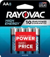 Rayovac High Energy AA Batteries (8 Pack), Double A Alkaline Batteries - Front_Zoom