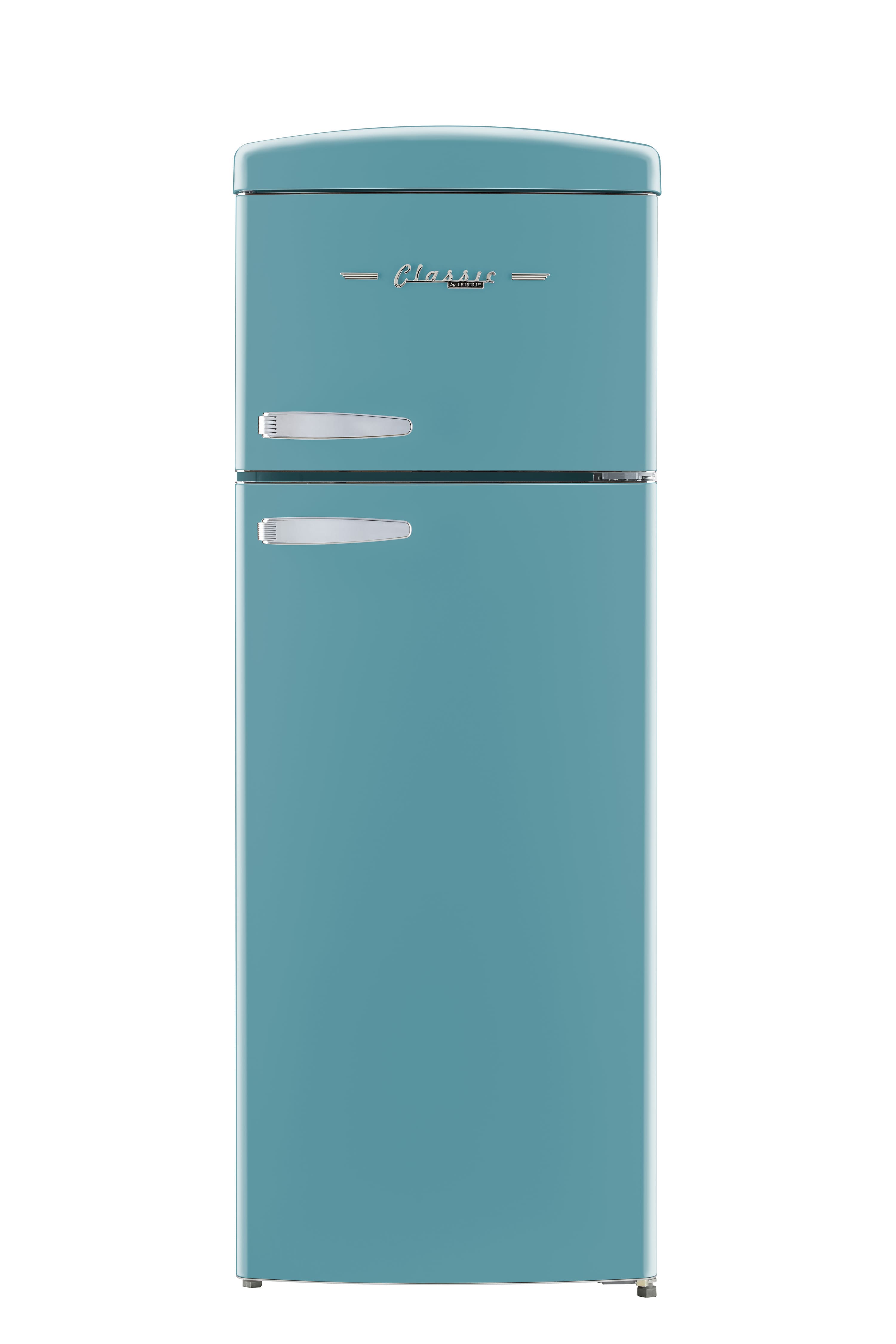 Front. Unique Appliances - Classic Retro 7.5cu.ft Compact Top Freezer Refrigerator - Ocean Mist Turquoise.
