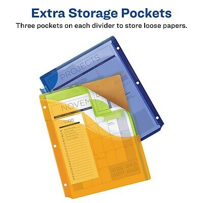 Extra Storage Pockets  
Three pockets on each divider to store loose papers.  

PROJECTS  
NOVEMBER  
TODO