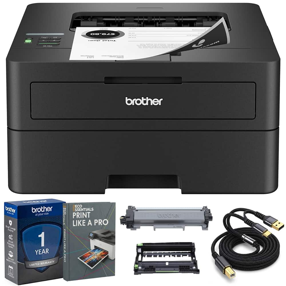 Brother - HL-L2460DW SOHO Laser Printer w/ Print Like A Pro Bundle - Gray