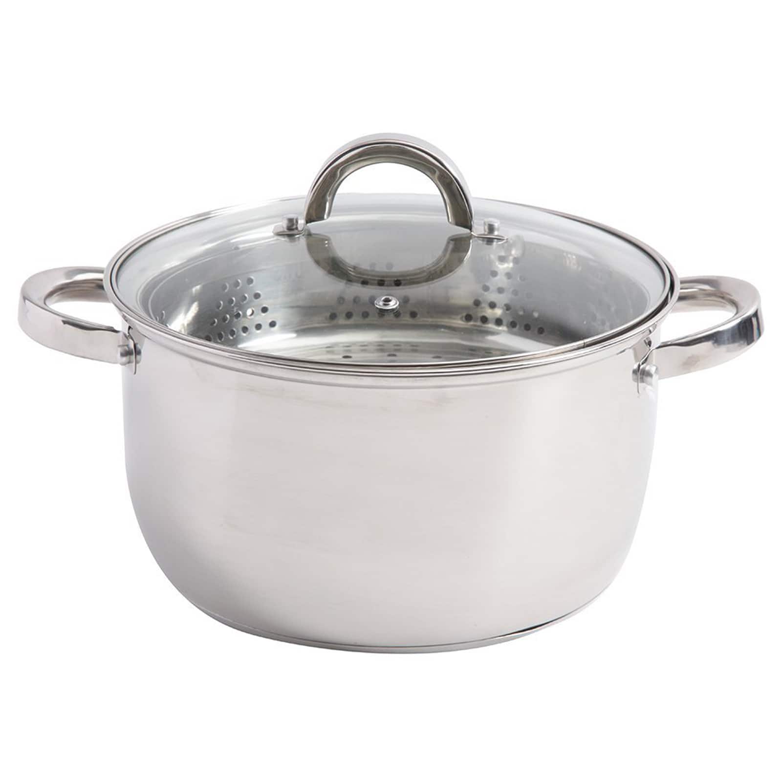 Oster - Sangerfield 6 Quart Stainless Steel Casserole Pan with Steamer Insert and Lid