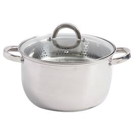 Oster - Sangerfield 6 Quart Stainless Steel Casserole Pan with Steamer Insert and Lid