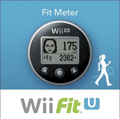  Nintendo - Fit Meter For Nintendo Wii U - Black/Silver