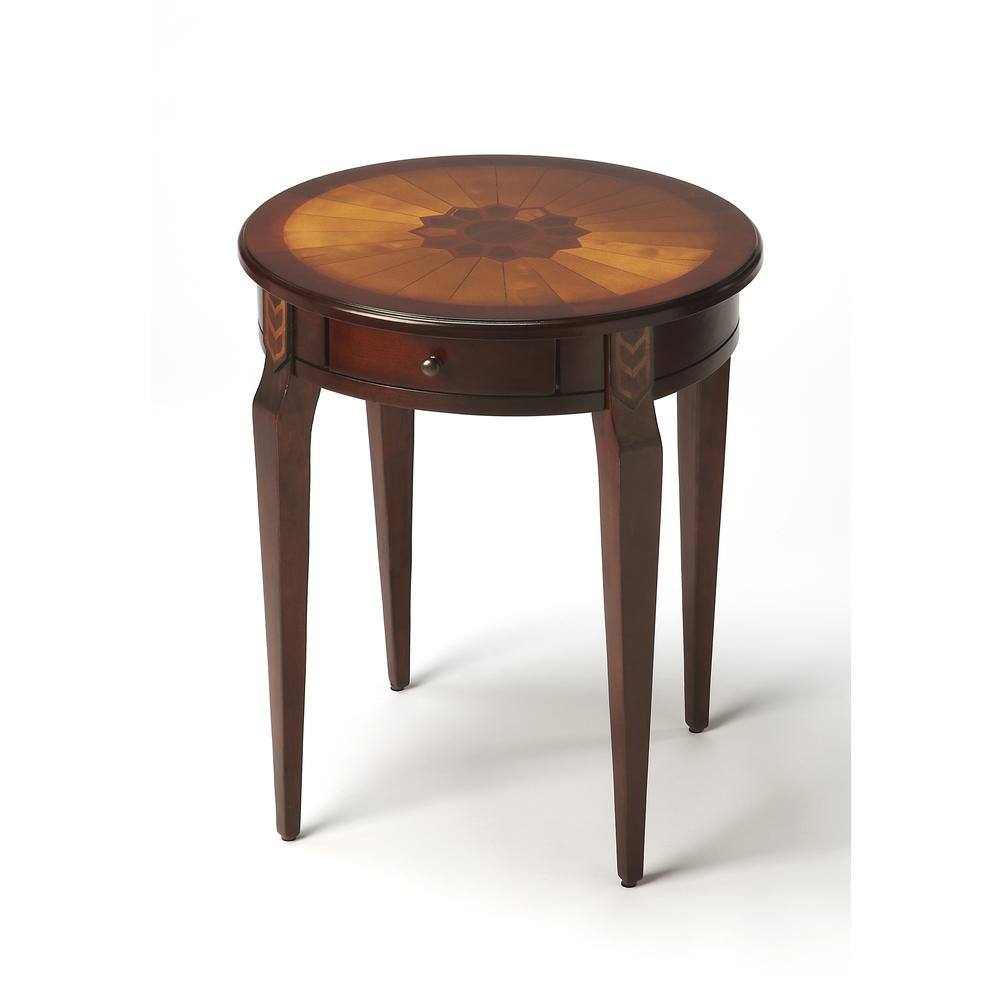 Left. Butler Specialty - Archer 1 Drawer Side Table - Dark Brown.