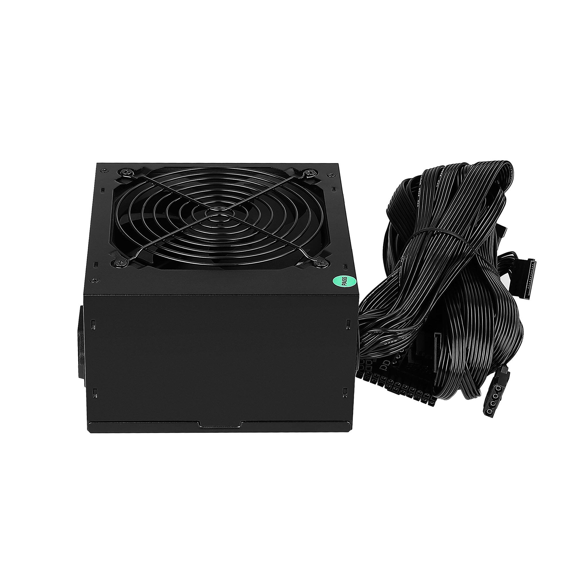 Left. Bluegears - b-Vigor 900W 80+ Efficiency Equivalent 115-230V All Black Ribbon Cable Gaming PC ATX Power Supply - Black.