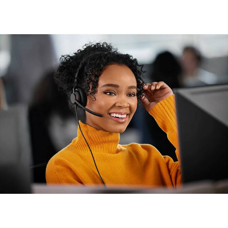 Alt View 3. Jabra - Jabra Engage 50 II Headset - Mono - USB Type A - Wired - 50 Hz to 20 kHz - On-ear - Monaural - Ear-cup - MEMS Technology - Red.