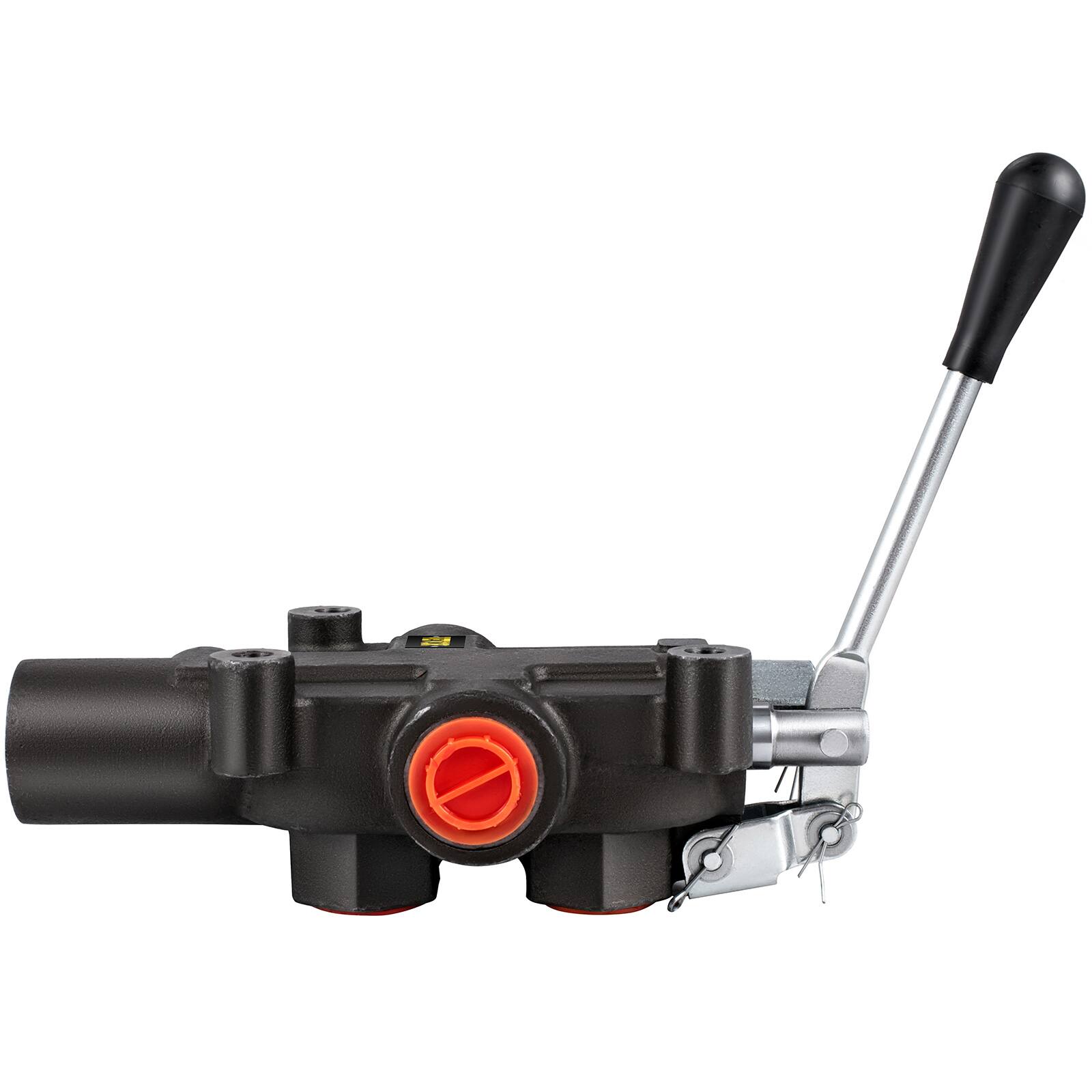 Alt View 5. VEVOR - Hydraulic Directional Control Valve, 1 Spool Hydraulic Spool Valve, 21 GPM Hydraulic Loader Valve, 3625 PSI Directional - Black.