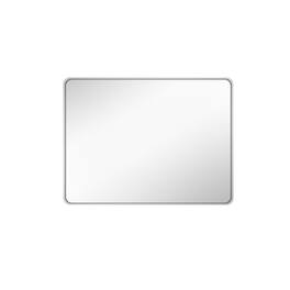 Boyel Living - 24-Inch x 32-Inch Rectangular Aluminum-Framed Bathroom Wall Mirror - White