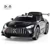 Front. Costway - Costway Ride on Car Licensed Mercedes-AMG GT3 Kids Car with Remote Control 3 Speeds - Black.