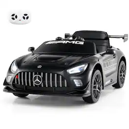 Costway - Ride on Car Licensed Mercedes-AMG GT3 Kids Car with Remote Control 3 Speeds - Black