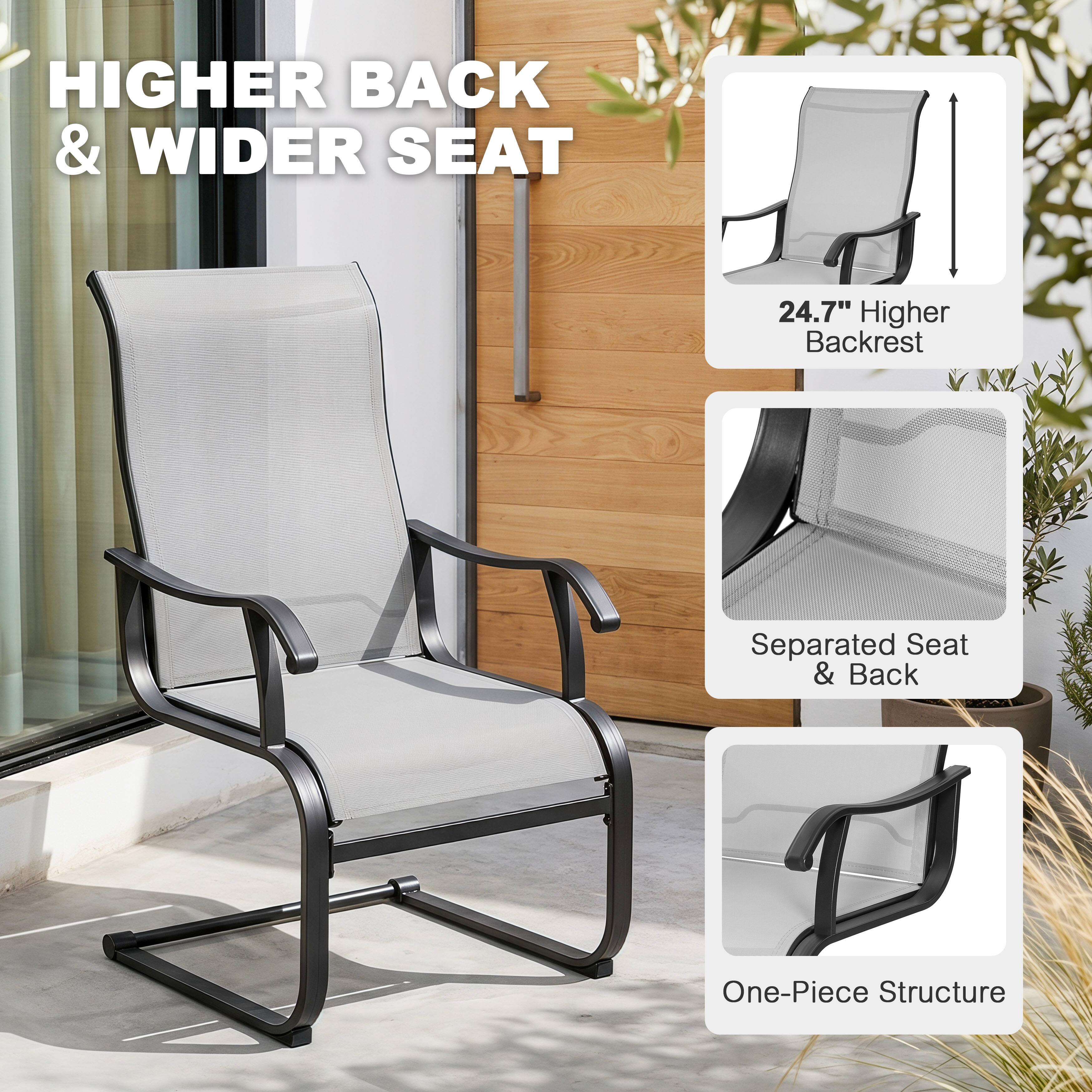 HIGHER BACK & WIDER SEAT

24.7" Higher Backrest

Separated Seat & Back

One-Piece Structure