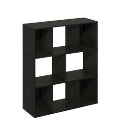FurniFact - Engineered Wood bookcase with simple design for home or office storage - Espresso