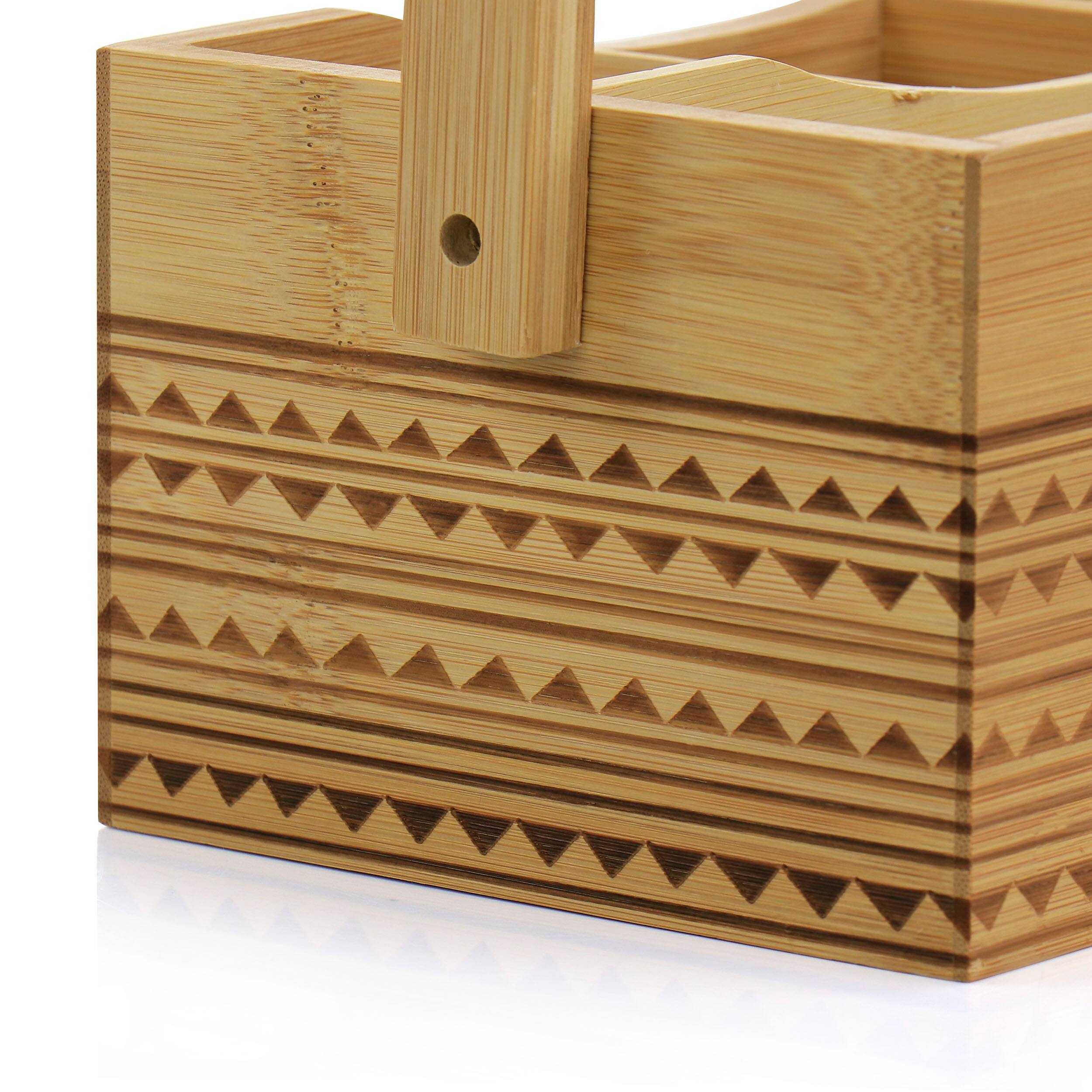 Back. Gibson - Gibson Home Sadler 11 Inch Portable Utensil Caddy - Brown.