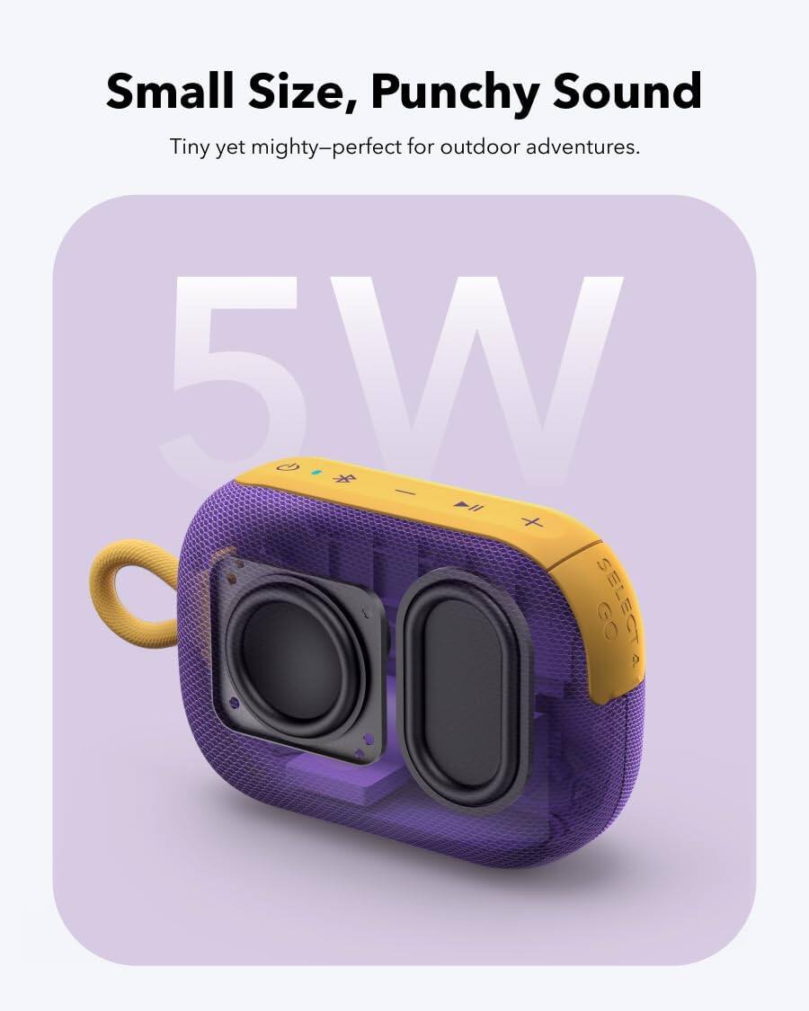 Small Size, Punchy Sound
Tiny yet mighty—perfect for outdoor adventures.
5W